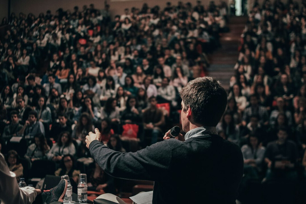 inspirational leader speaking